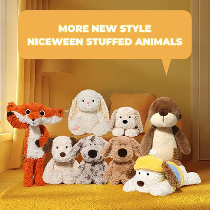 Stuffed Animals Adorable Dog Plush Toys 16.5 inches Soft and Comfort Maltese Dog Plush Toy Gift for Kids, Beige/Grey