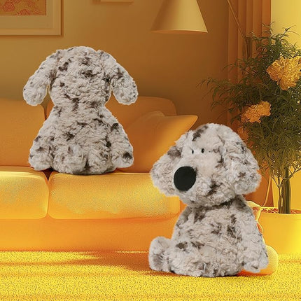 Dog Stuffed Animals Adorable Dalmatian Plush Toys 11.8 inches Soft and Comfort Dog Plush Toy Gift for Kids, Gray