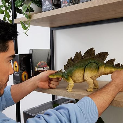 Mattel Jurassic World Hammond Collection Action Figure, Lost World Jurassic Park Stegosaurus, Carnivore Large Dinosaur Toy, Posable Wired Tail