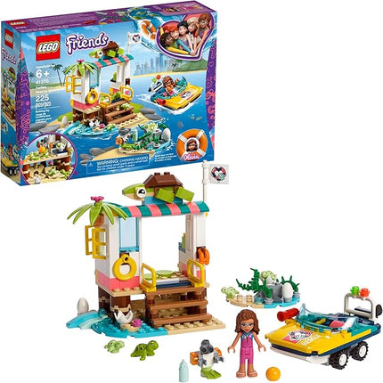 LEGO Friends Turtles Rescue Mission 41376 Rescue Building Kit with Olivia Minifigure and Toy Turtles, Includes Toy Rescue Vehicle and Clinic for Pretend Play (225 Pieces)