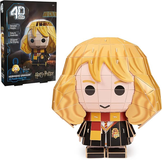 4D Build, Harry Potter Hermione Granger 3D Model Kit, Harry Potter Collectibles & Desk Decor, Adult Puzzle, Building Toys, 82 Pieces, 3D Puzzles, Gift Ideas for Ages 12 & Up