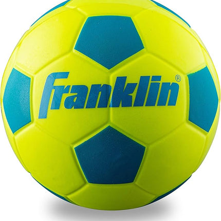 Franklin Sports Kids Foam Soccer Ball - Mini Soft Foam Youth Soccer Ball - Indoor + Outdoor Toy Soccer Ball for Kids - Probrite 6.5" Mini Foam Ball - Soft Backyard + Practice Toy Ball - Yellow