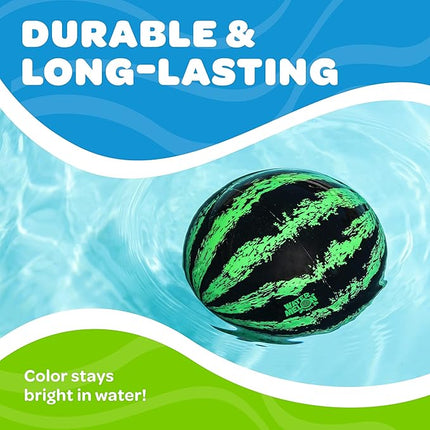 Watermelon Ball – Cool Underwater Pool Toy for Teen Boys, Girls, Men & Women. Great Gifts for Swimming, Diving & Backyard Games. Best for Birthday Presents, Spring Vacation & Summer Family Fun.