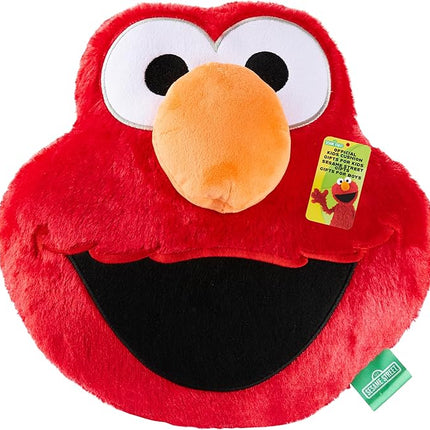 Sesame Street Elmo Plush Cushion Pillow, Soft Plush Throw Pillow Cushion Bedroom Decor Cuddle Plushies, Gifts for Girls, Teens, Women (Red Elmo, L12.4 x W12.2)
