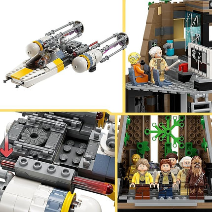 Lego 75365 Star Wars Yavin 4 Rebel Base with 10 Minifigures Including Luke Skywalker, Princess Leia, Chewbacca and 2 Droid Figures, Y-Wing Starfighter and Command Room of A New Hope
