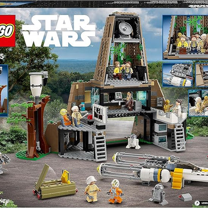 Lego 75365 Star Wars Yavin 4 Rebel Base with 10 Minifigures Including Luke Skywalker, Princess Leia, Chewbacca and 2 Droid Figures, Y-Wing Starfighter and Command Room of A New Hope